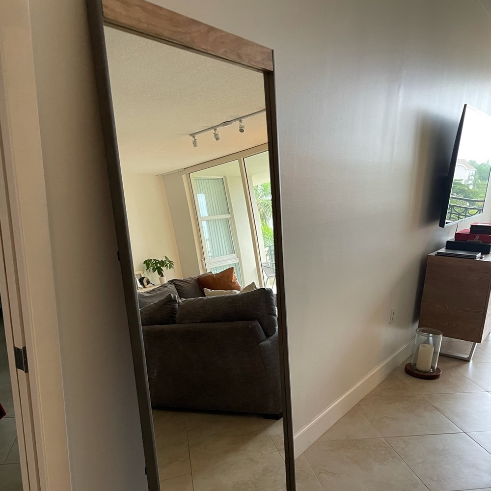 west elm industrial wall mirror